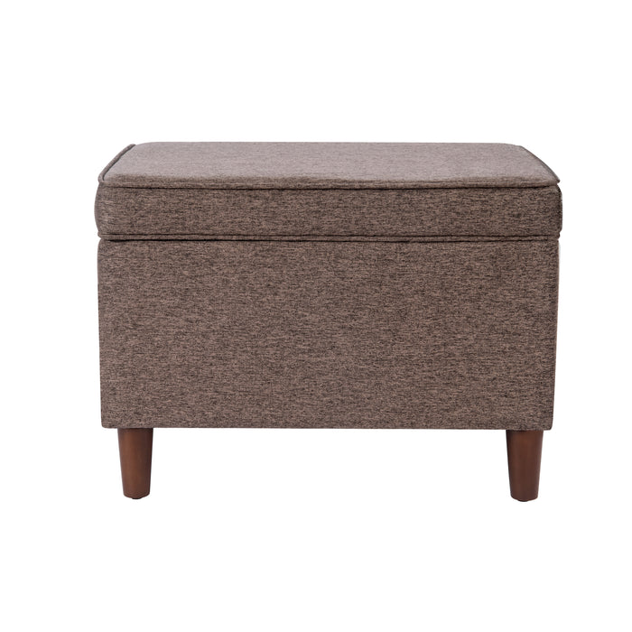 HomePop - Dinah 24" Storage Ottoman, Brown