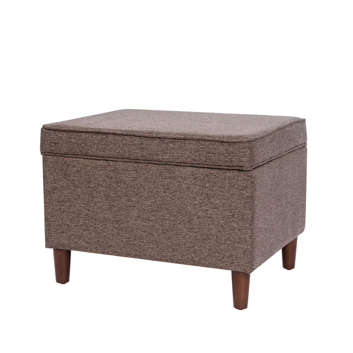 HomePop - Dinah 24" Storage Ottoman, Brown