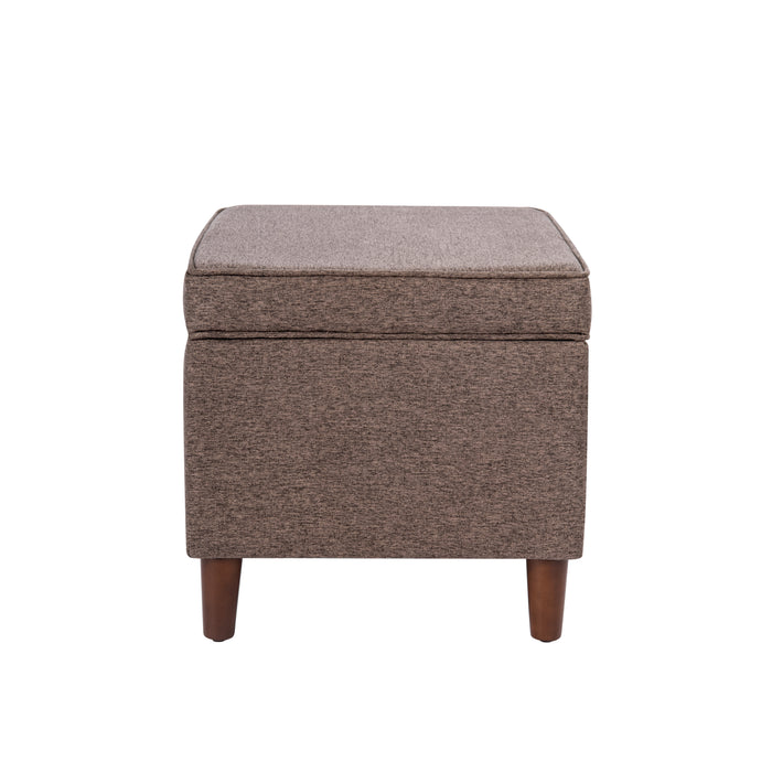 HomePop - Dinah 24" Storage Ottoman, Brown