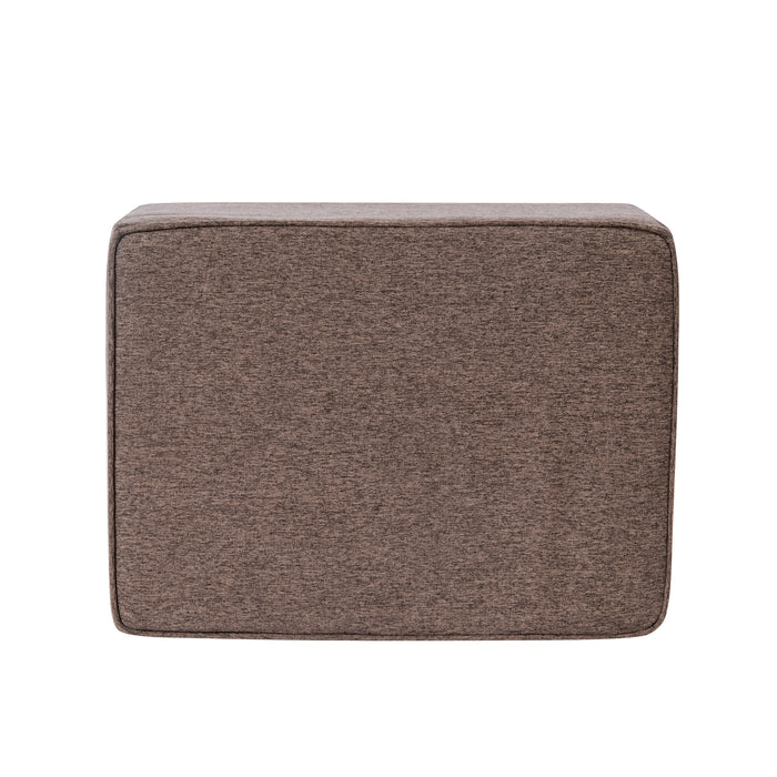 HomePop - Dinah 24" Storage Ottoman, Brown