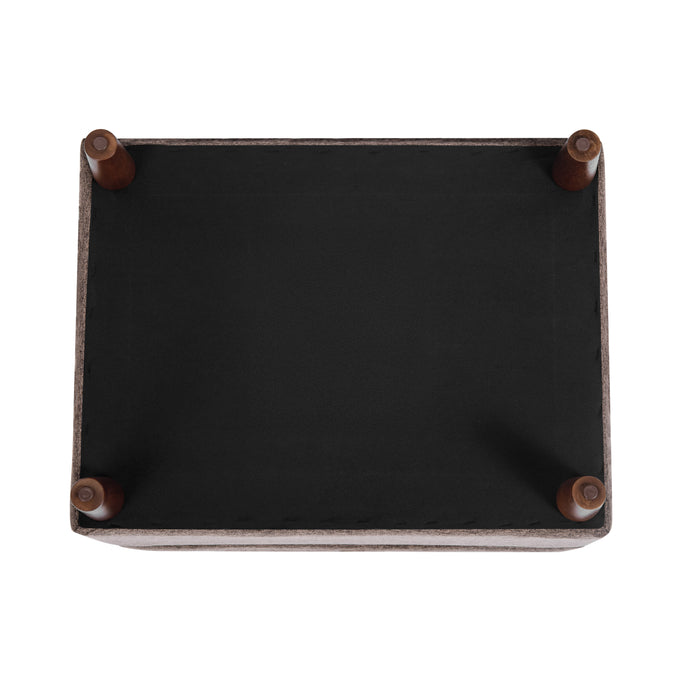 HomePop - Dinah 24" Storage Ottoman, Brown