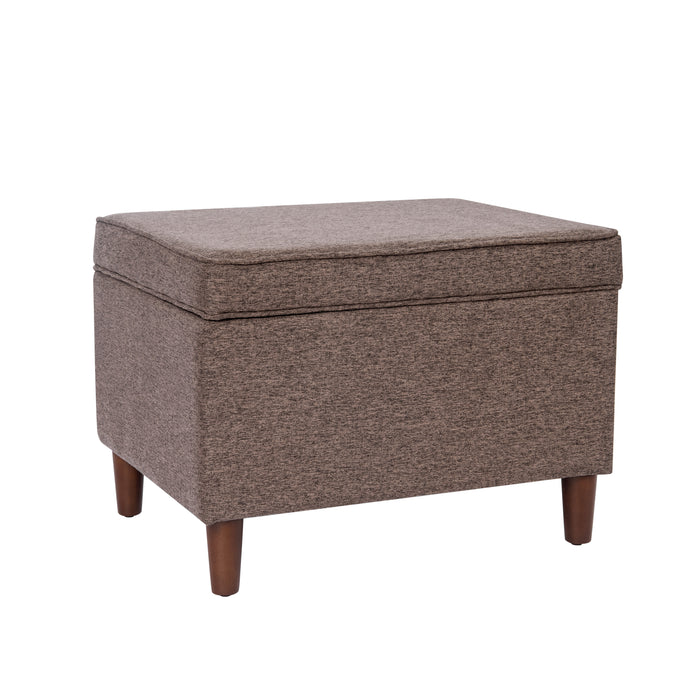 HomePop - Dinah 24" Storage Ottoman, Brown