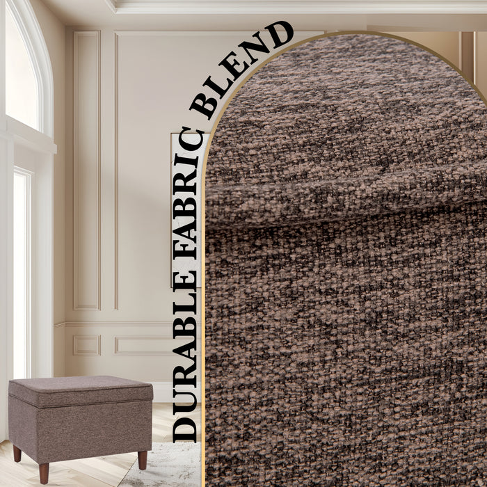 HomePop - Dinah 24" Storage Ottoman, Brown