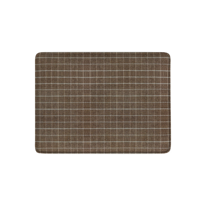 HomePop - Dinah 24" Storage Ottoman - Brown Windowpane Fabric