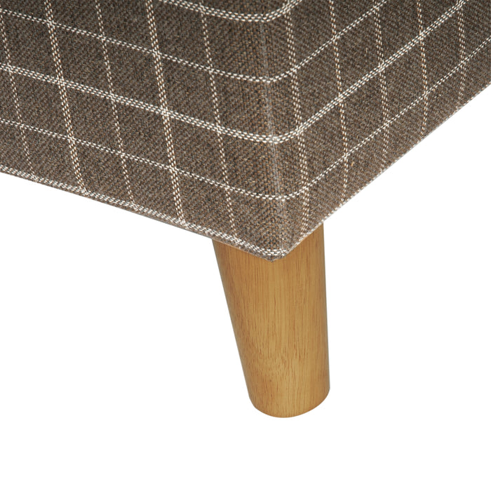 HomePop - Dinah 24" Storage Ottoman - Brown Windowpane Fabric