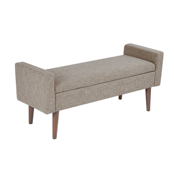 HomePop Fulton Storage Bench - Midtone Gray Fabric