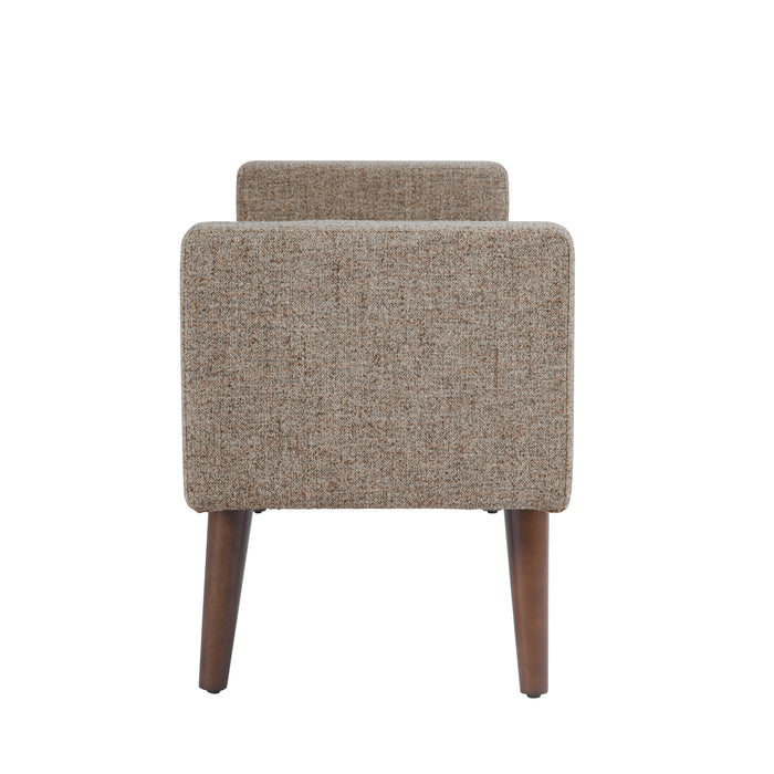 HomePop Fulton Storage Bench - Midtone Gray Fabric