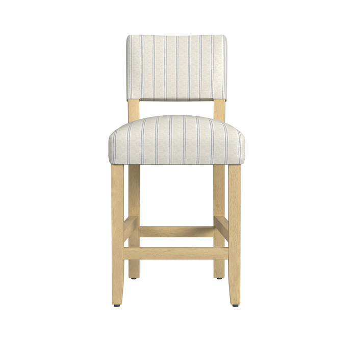 HomePop Open Back Counter Stool - Blue and White Stripe