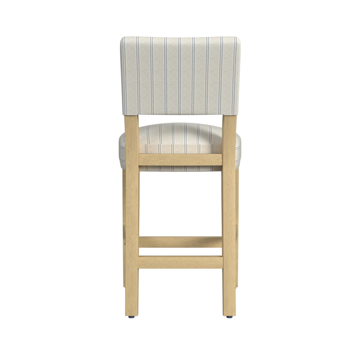 HomePop Open Back Counter Stool - Blue and White Stripe