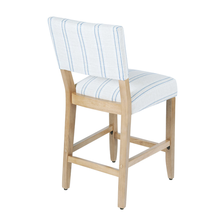 HomePop Open Back Counter Stool - Blue and White Stripe