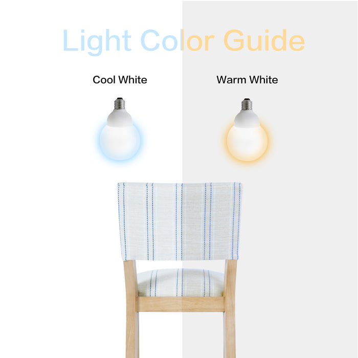 HomePop Open Back Counter Stool - Blue and White Stripe