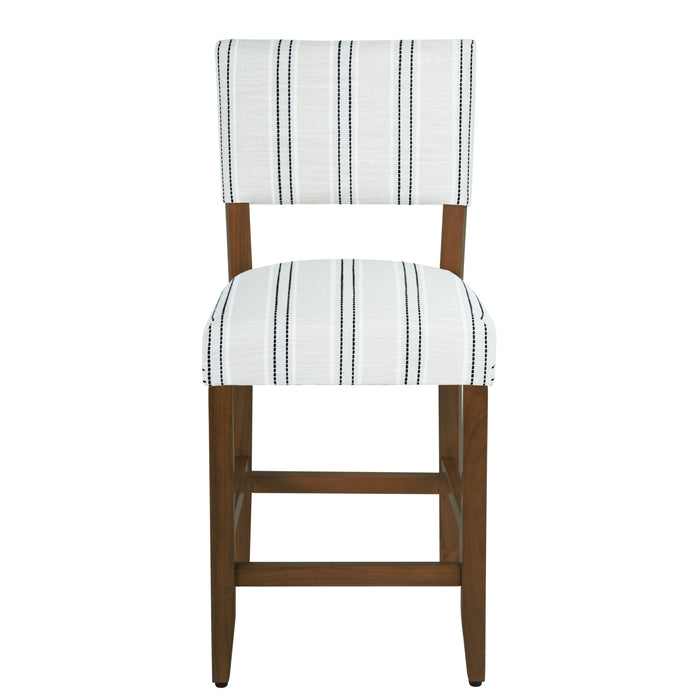 HomePop Open Back Counter Stool - Black and White Stripe