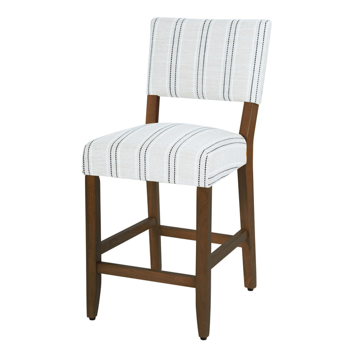 HomePop Open Back Counter Stool - Black and White Stripe