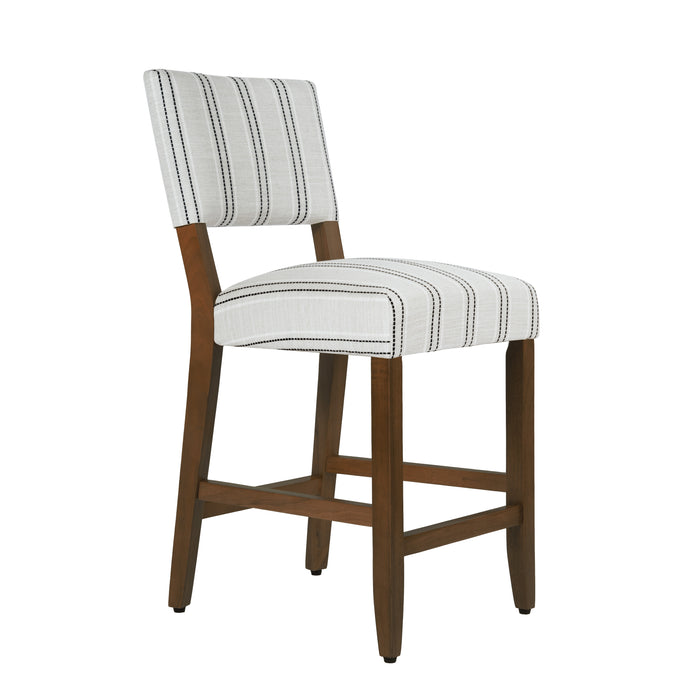 HomePop Open Back Counter Stool - Black and White Stripe