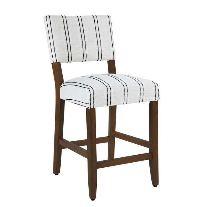 HomePop Open Back Counter Stool - Black and White Stripe