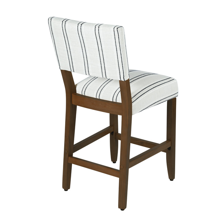 HomePop Open Back Counter Stool - Black and White Stripe