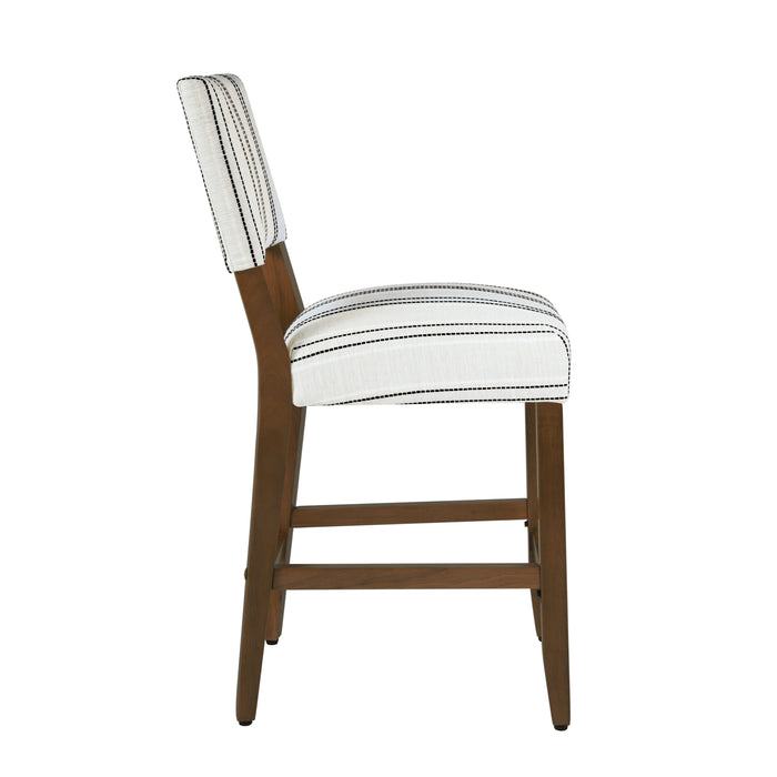 HomePop Open Back Counter Stool - Black and White Stripe