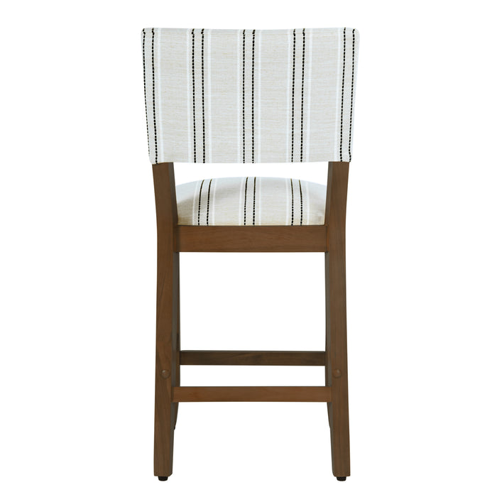 HomePop Open Back Counter Stool - Black and White Stripe