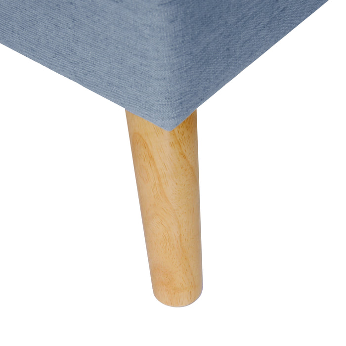 HomePop Modern Tufted Storage Bench - French Blue Woven