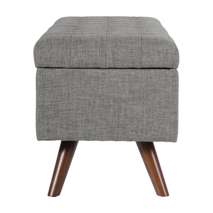 HomePop Modern Tufted Storage Bench - Gray Woven