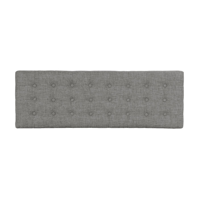 HomePop Modern Tufted Storage Bench - Gray Woven