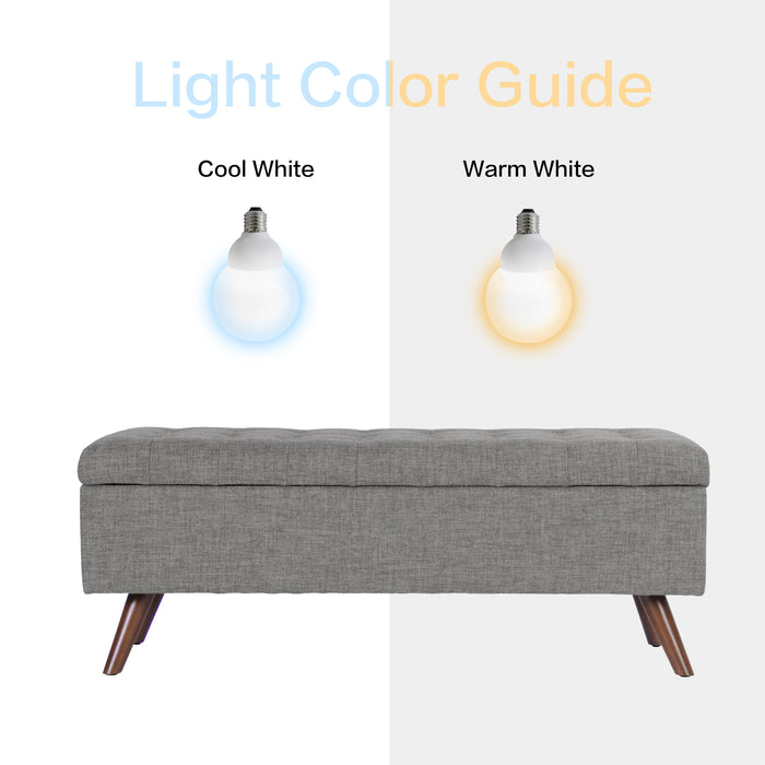 HomePop Modern Tufted Storage Bench - Gray Woven