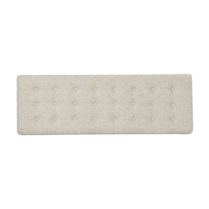 HomePop Modern Tufted Storage Bench - Textured Cream Fabric
