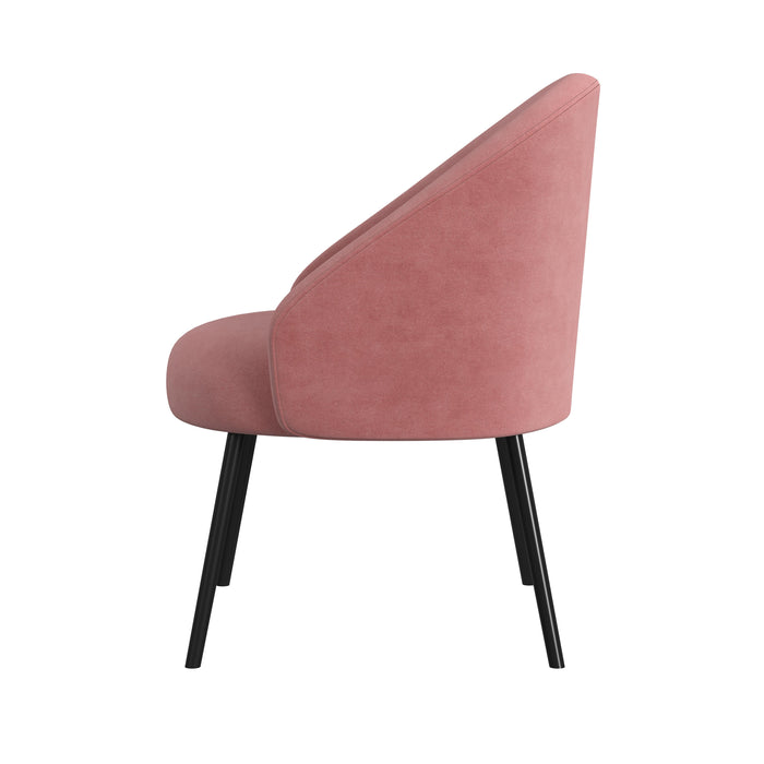 HomePop Modern Velvet Accent Chair -Blush Velvet