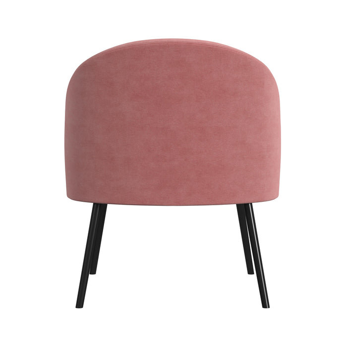 HomePop Modern Velvet Accent Chair -Blush Velvet
