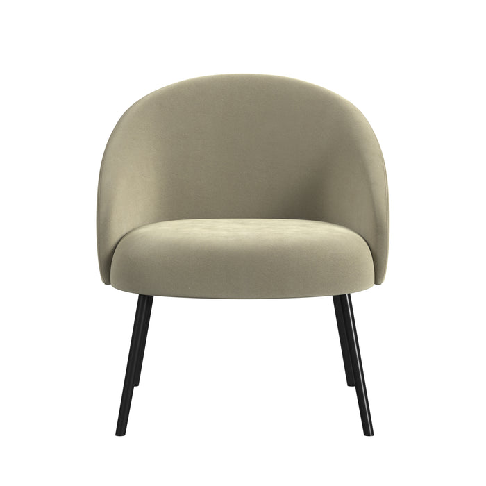 HomePop Modern Velvet Accent Chair -Taupe Velvet