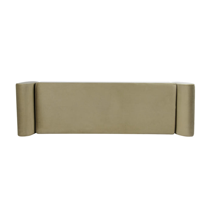HomePop Modern Storage Bench - Light Sage Green Velvet