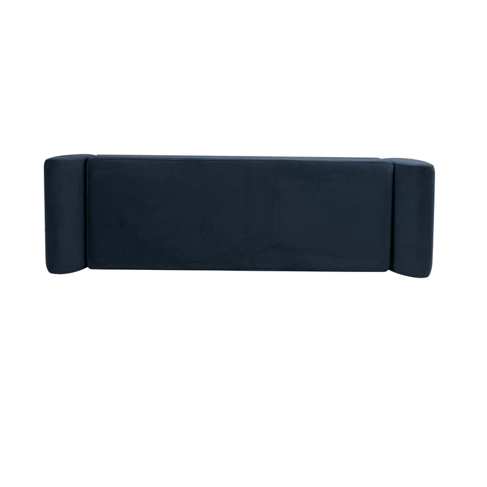 HomePop Modern Storage Bench - Blue Velvet