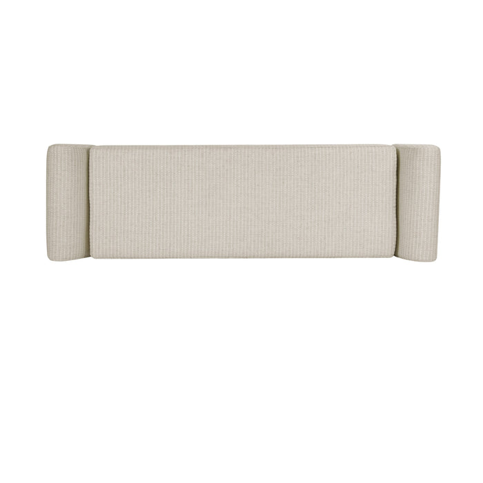 HomePop Modern Storage Bench - White Woven Stripe