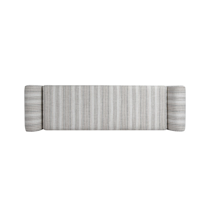 HomePop Modern Storage Bench - Gray Striped Pattern