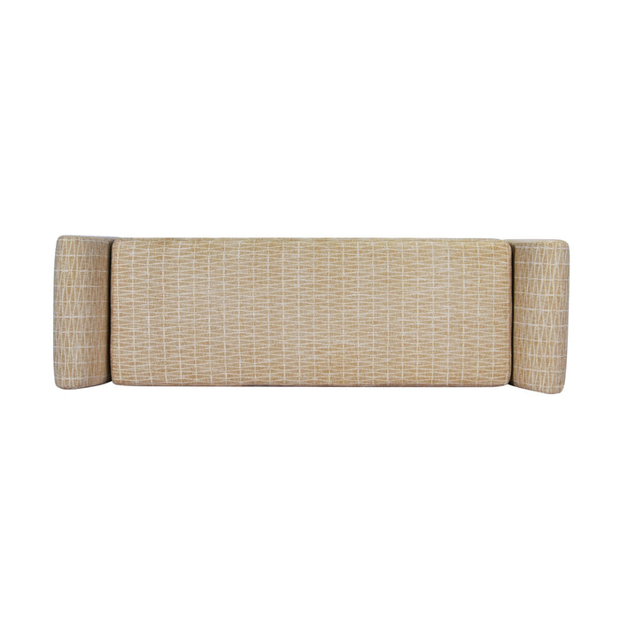 HomePop Modern Storage Bench - Tan Geometric Pattern