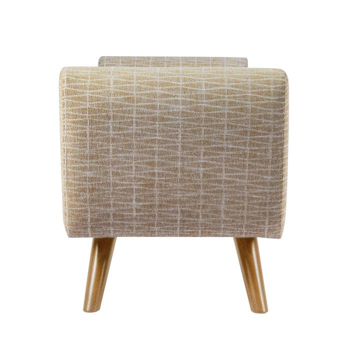 HomePop Modern Storage Bench - Tan Geometric Pattern