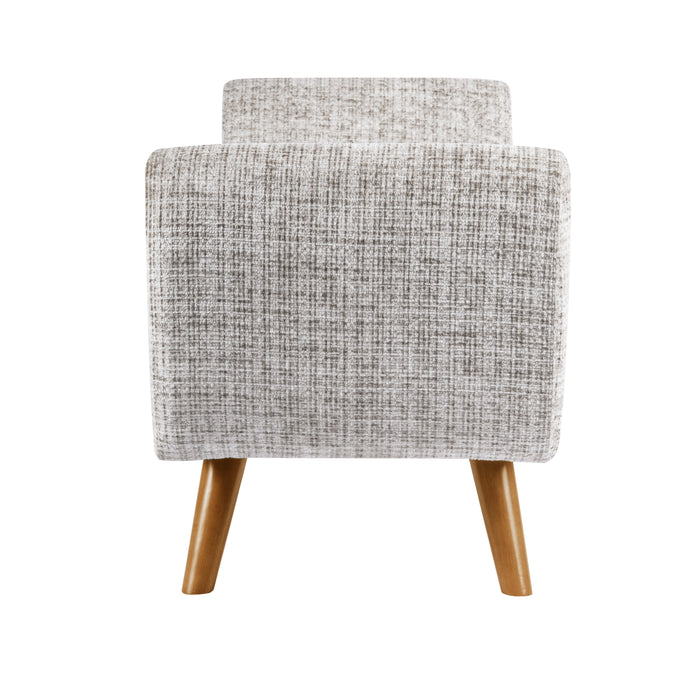 HomePop Modern Storage Bench - Cream Textural Woven