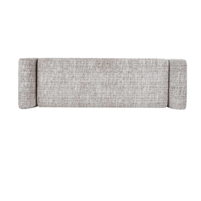 HomePop Modern Storage Bench - Cream Textural Woven