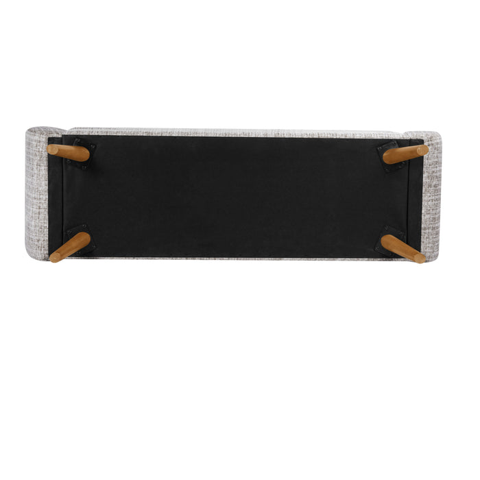 HomePop Modern Storage Bench - Cream Textural Woven