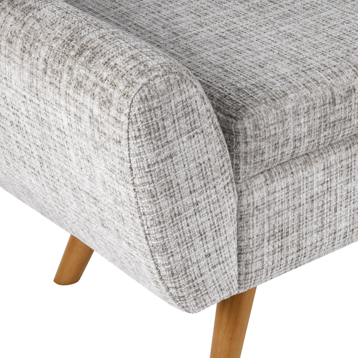 HomePop Modern Storage Bench - Cream Textural Woven
