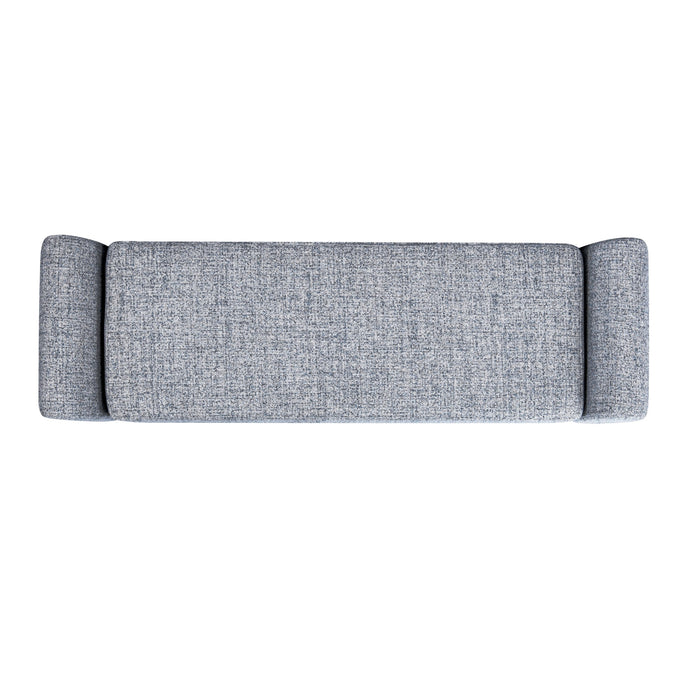 HomePop Modern Storage Bench - Blue Gray Woven Fabric