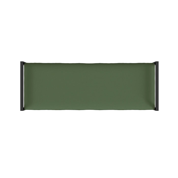 HomePop Modern Metal Bench - Loden Green Velvet