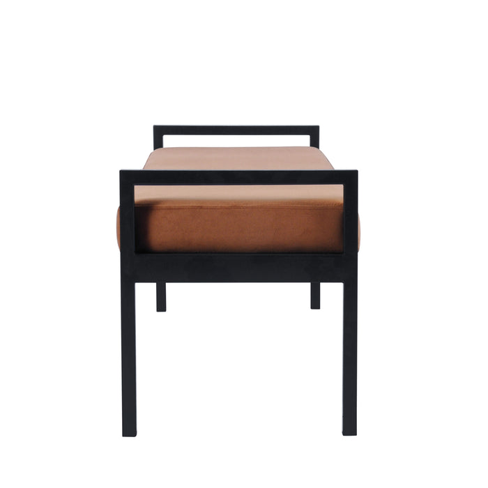 HomePop Modern Meta Bench - Spice Velvet