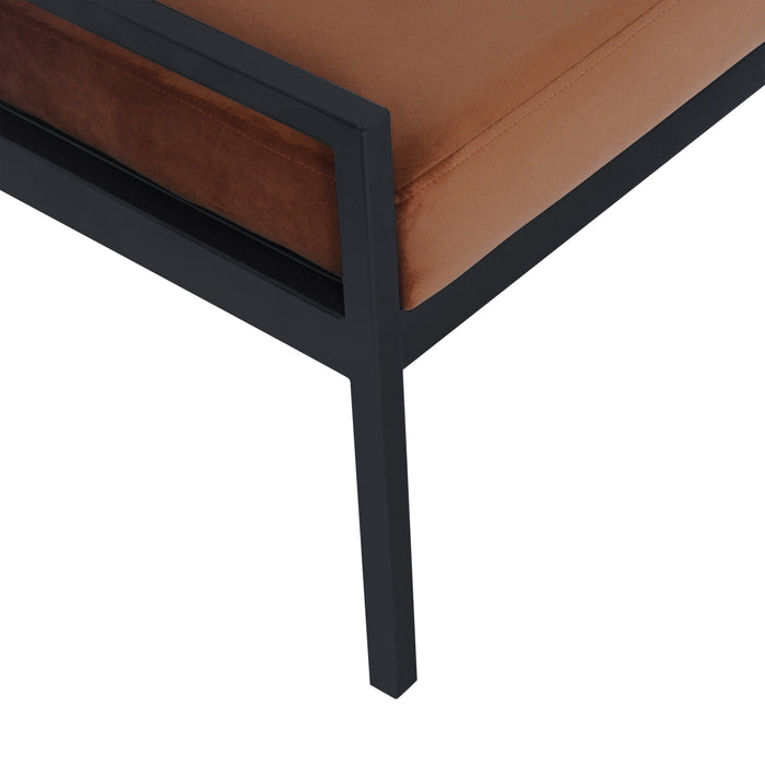 HomePop Modern Meta Bench - Spice Velvet