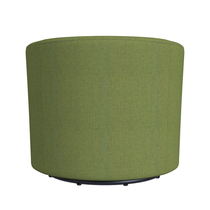 HomePop Upholstered Barrel Back Swivel Chair-Olive Green Woven