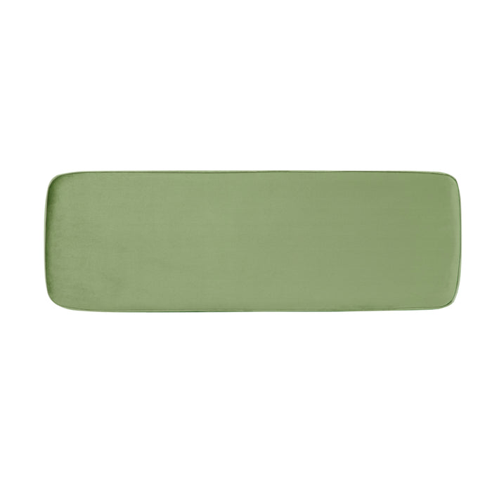 HomePop Large Modern Storage Bench - Green Velvet