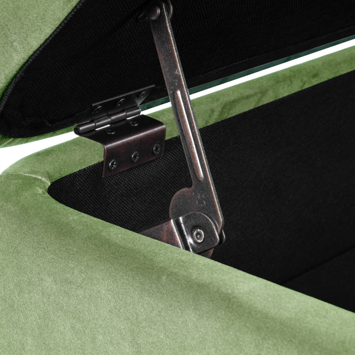 HomePop Large Modern Storage Bench - Green Velvet