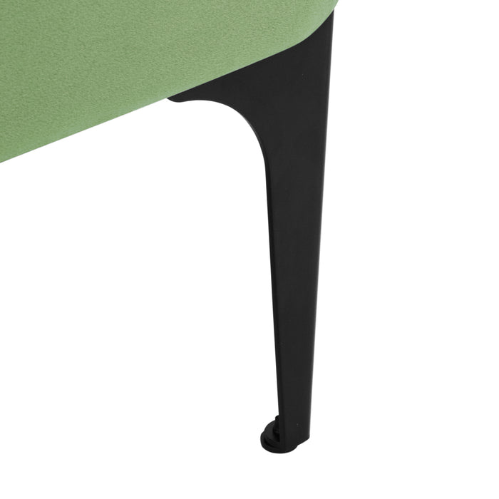 HomePop Large Modern Storage Bench - Green Velvet