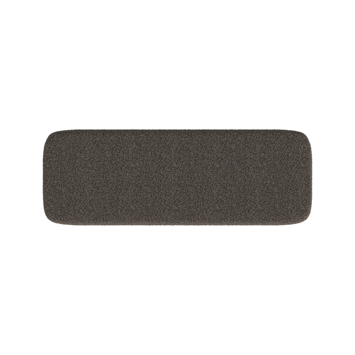 HomePop Large Modern Storage Bench - Dark Brown Boucle