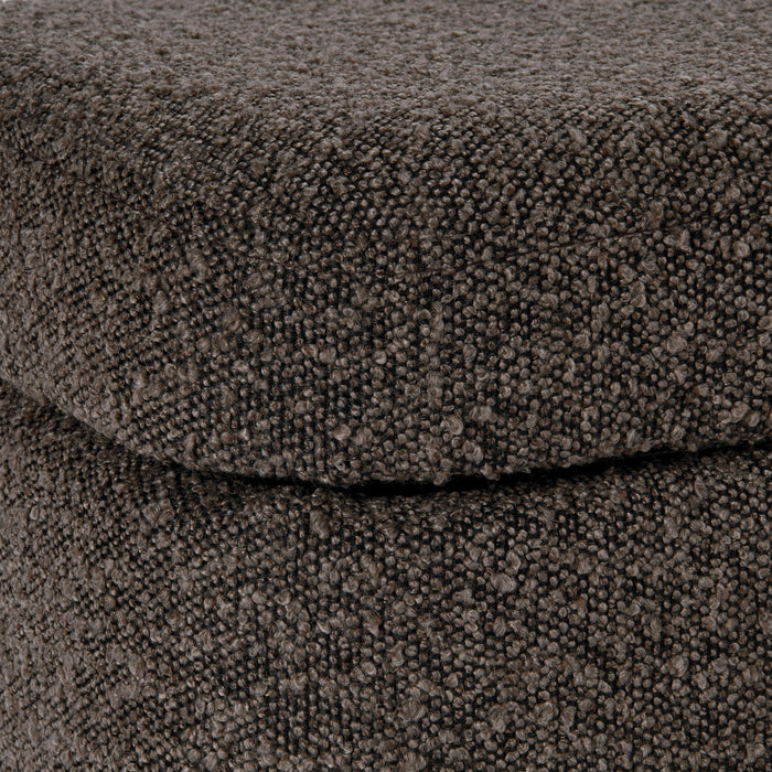 HomePop Large Modern Storage Bench - Dark Brown Boucle